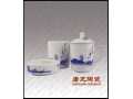 陶瓷茶杯、煙灰缸、筆筒三件套，辦公用品三件套