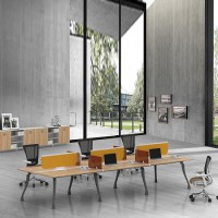 熱銷辦公家具開放式工作位、員工工作位、現代鋼木工作位