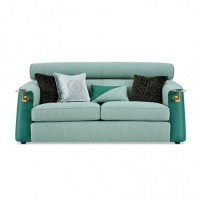 廣東天一美家意式輕奢風綠色雙人位沙發